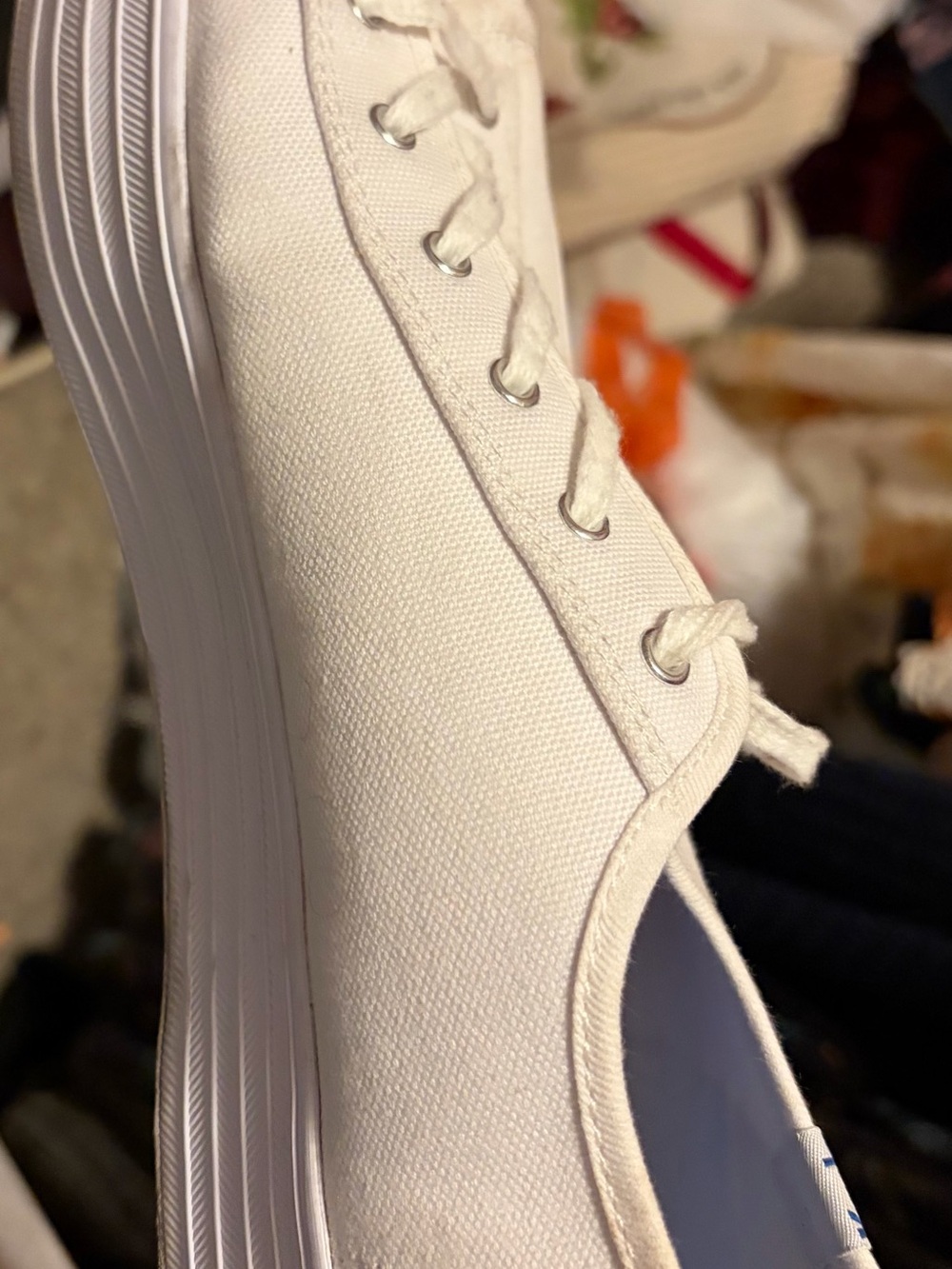Keds Women’s White Canvas Lace-Up Sneakers - Picture 12 of 12